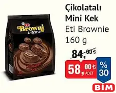ETİ BROWNİ ÇİKOLATALI MİNİ KEK 160 G fiyat ve kampanya bilgisi